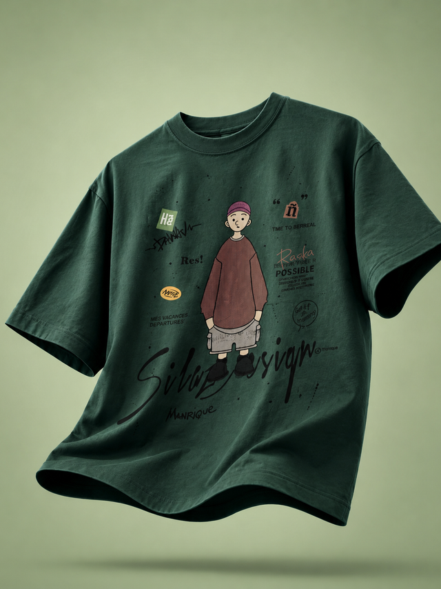 Forest Sketch Oversized T-Shirt (Unisex)