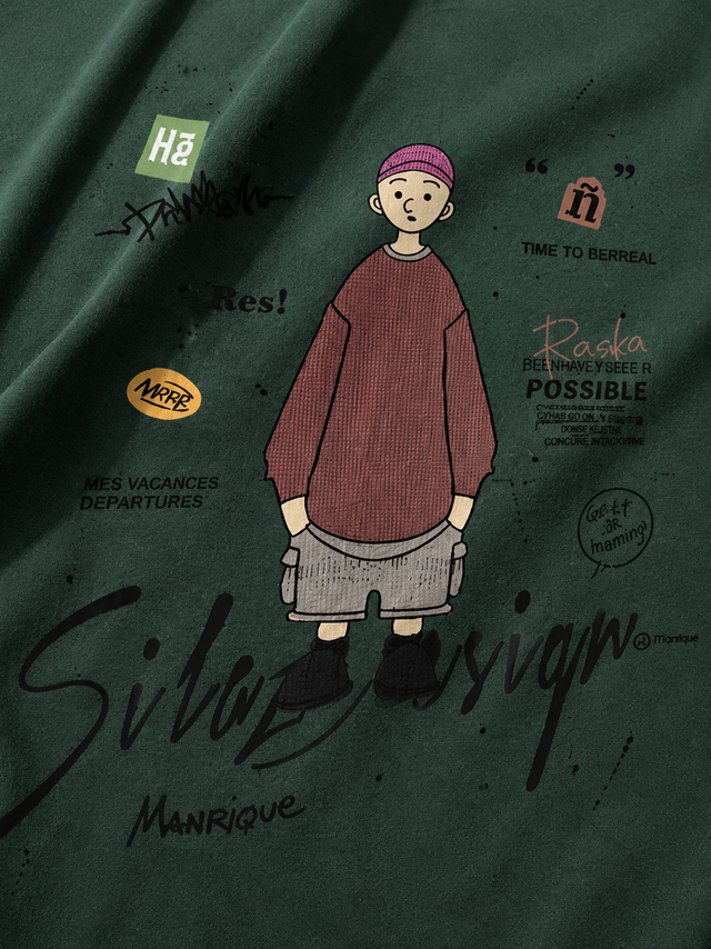 Forest Sketch Oversized T-Shirt (Unisex)