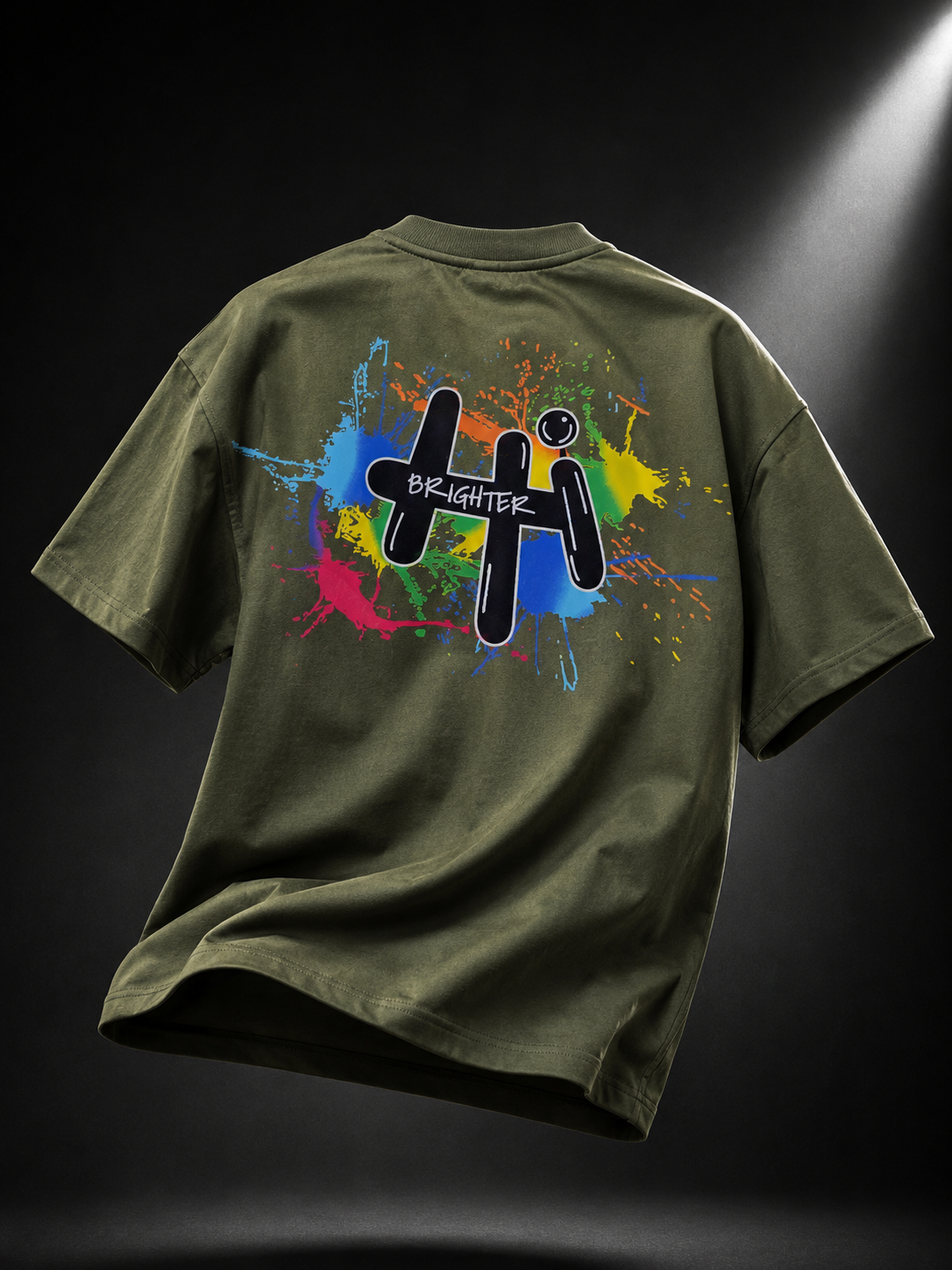 Brighter Splash Oversized Drop Shoulder T-Shirt