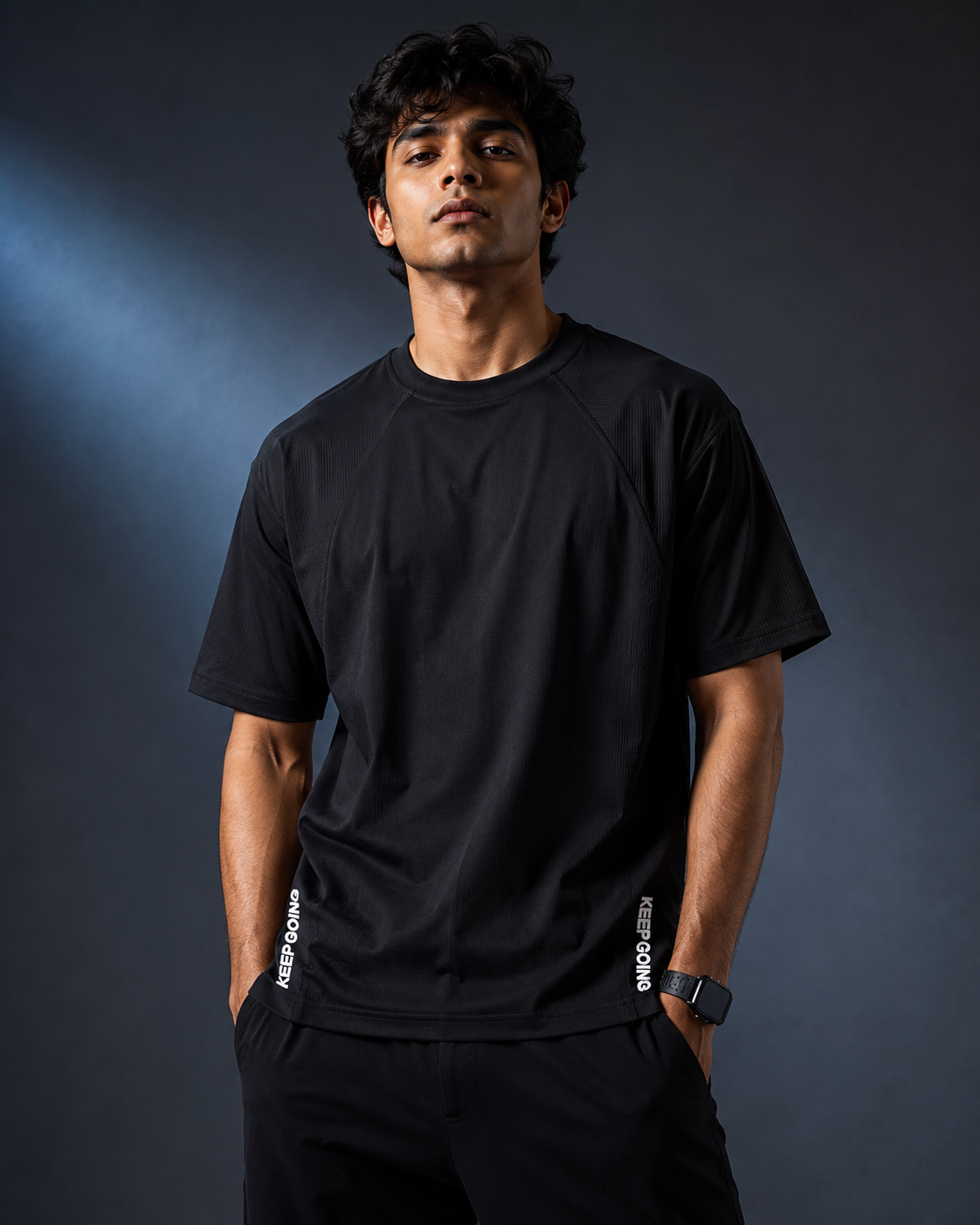 Midnight Core Oversized Down Shoulder T-Shirt