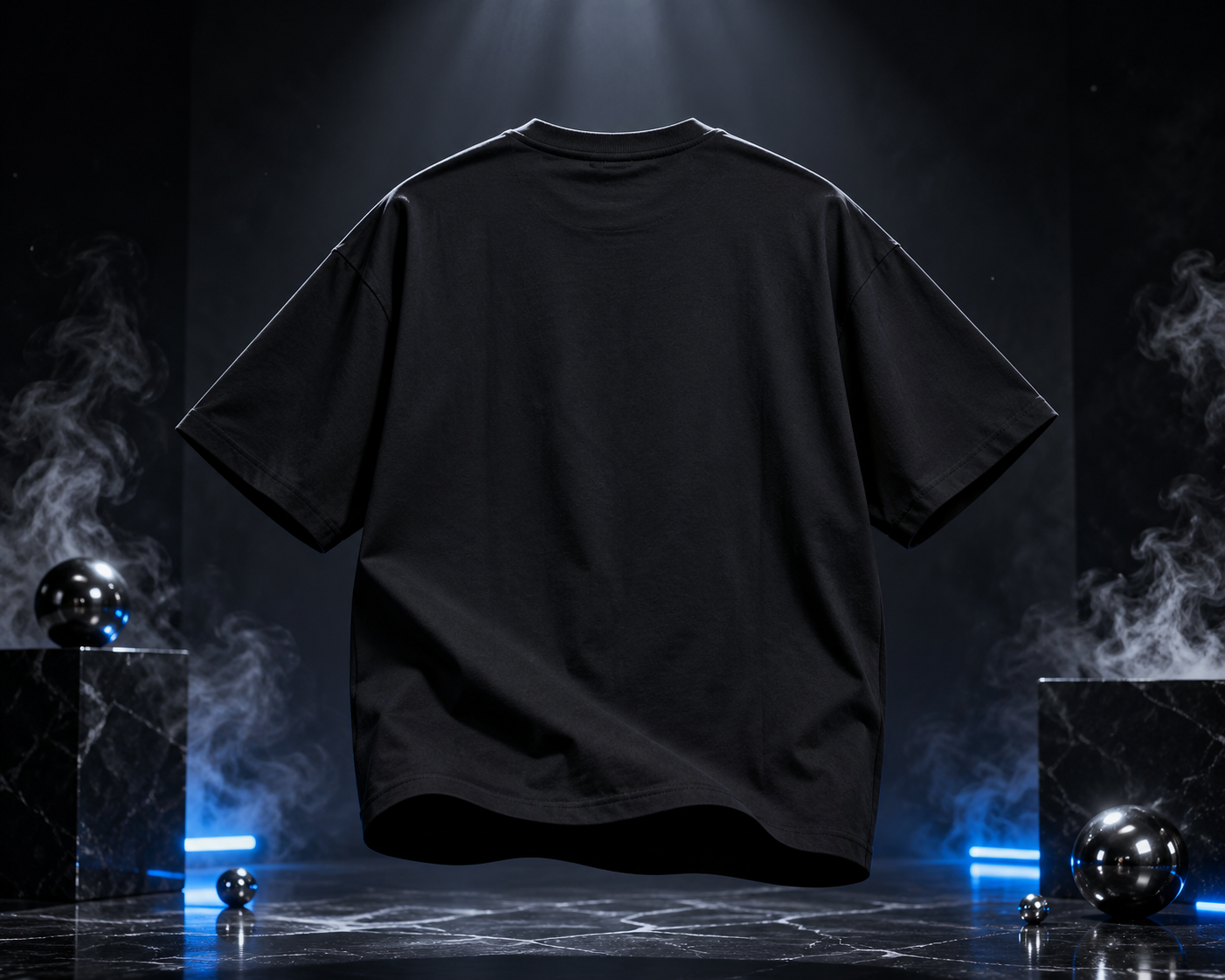 Shadow Splash Oversized Down Shoulder T-Shirt