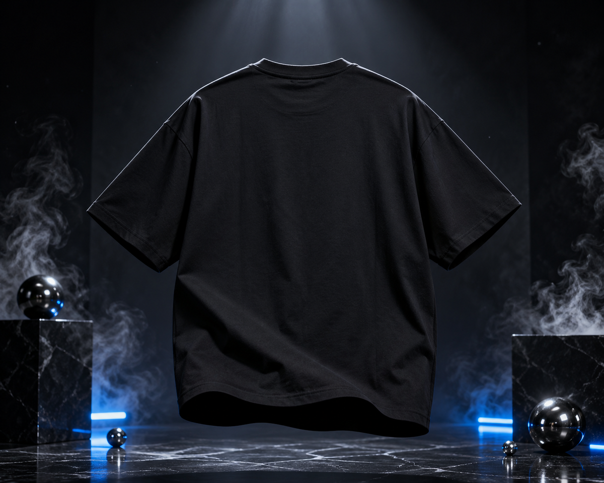 Shadow Splash Oversized Down Shoulder T-Shirt