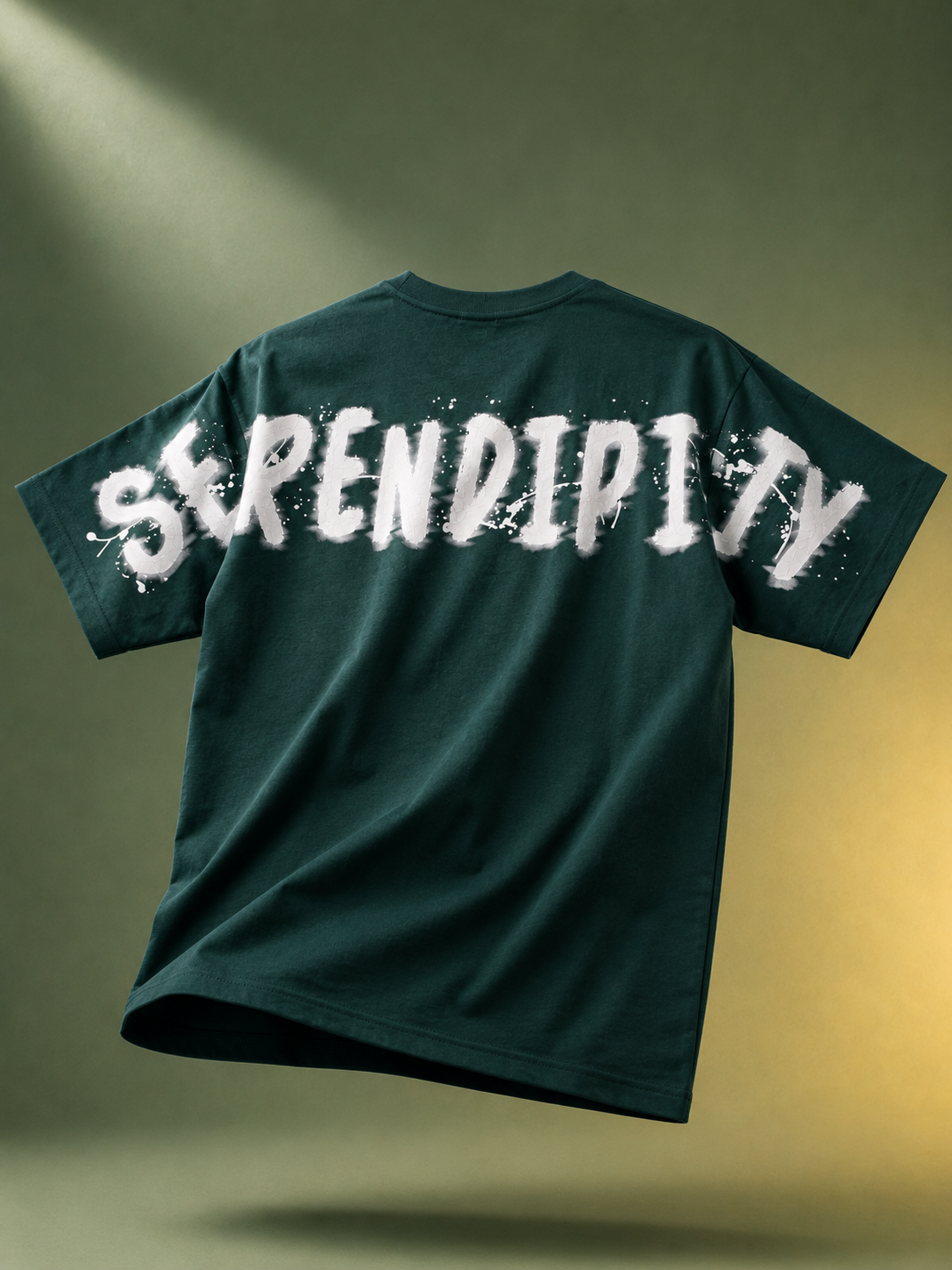 Emerald Drift Oversized Down Shoulder T-Shirt