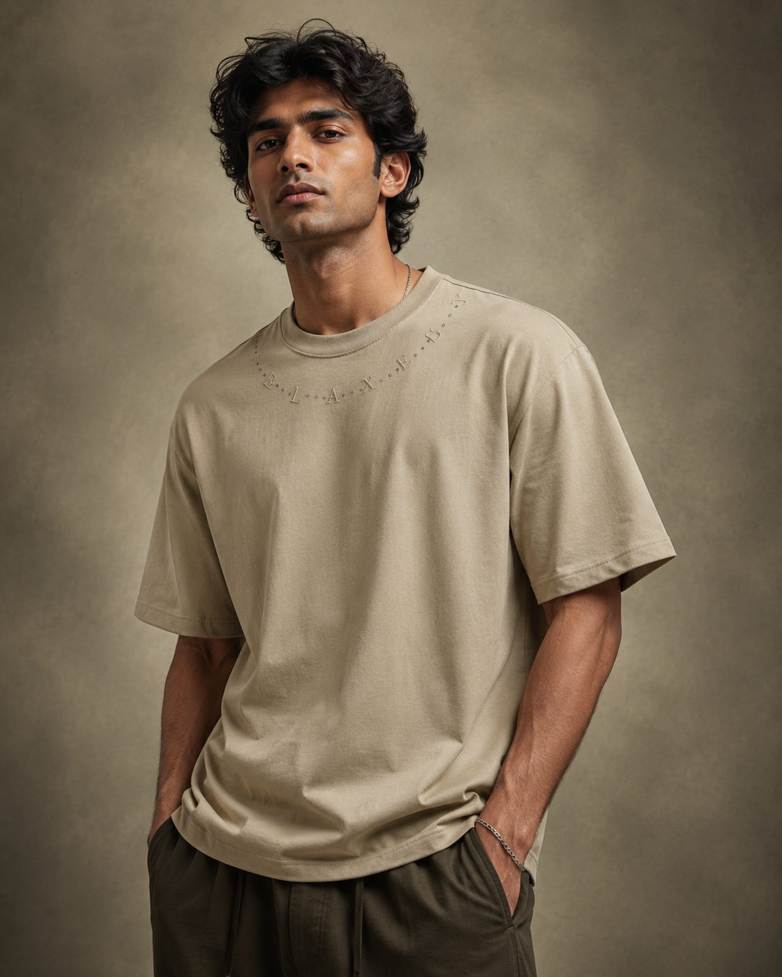 Desert Luxe Oversized Down Shoulder T-Shirt
