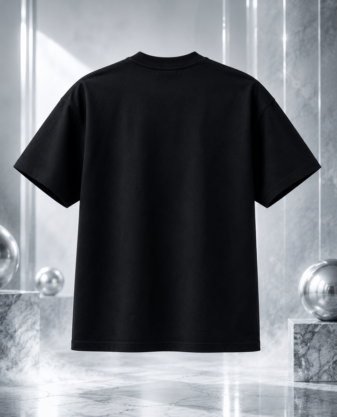 Noir Essence Oversized Down Shoulder T-Shirt