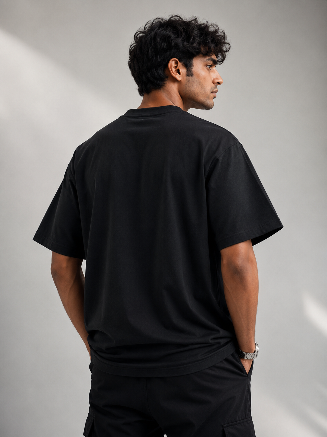 Stealth Code Oversized Down Shoulder T-Shirt