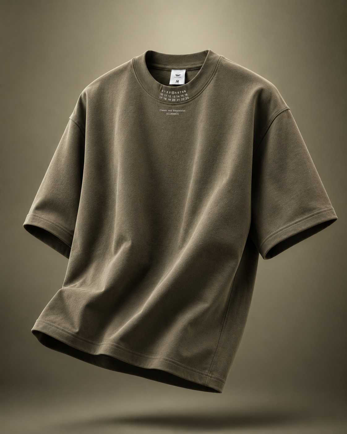 Olive Terrain Oversized Down Shoulder T-Shirt