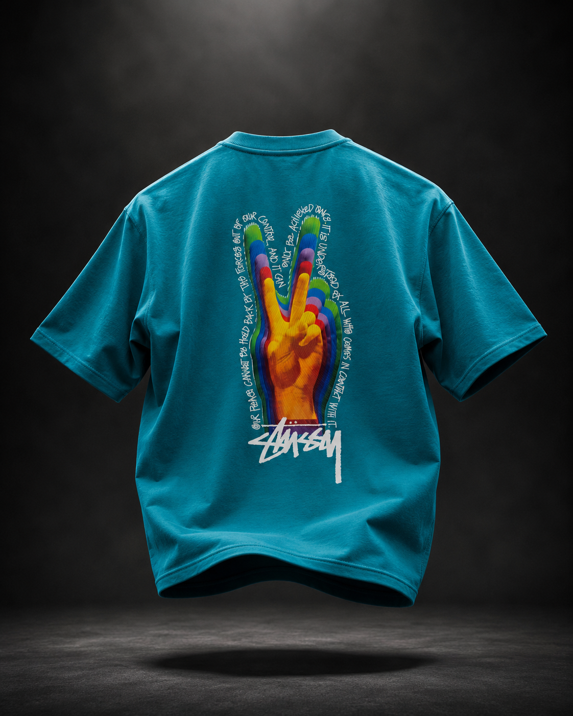 Peace Pulse Oversized Drop Shoulder T-Shirt