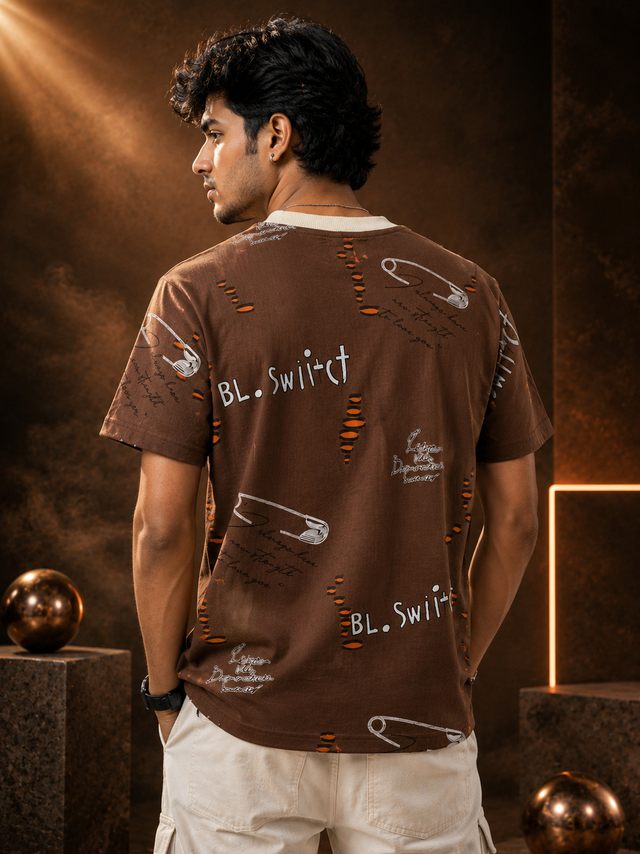 Mocha Script Premium Regular Fit T-Shirt