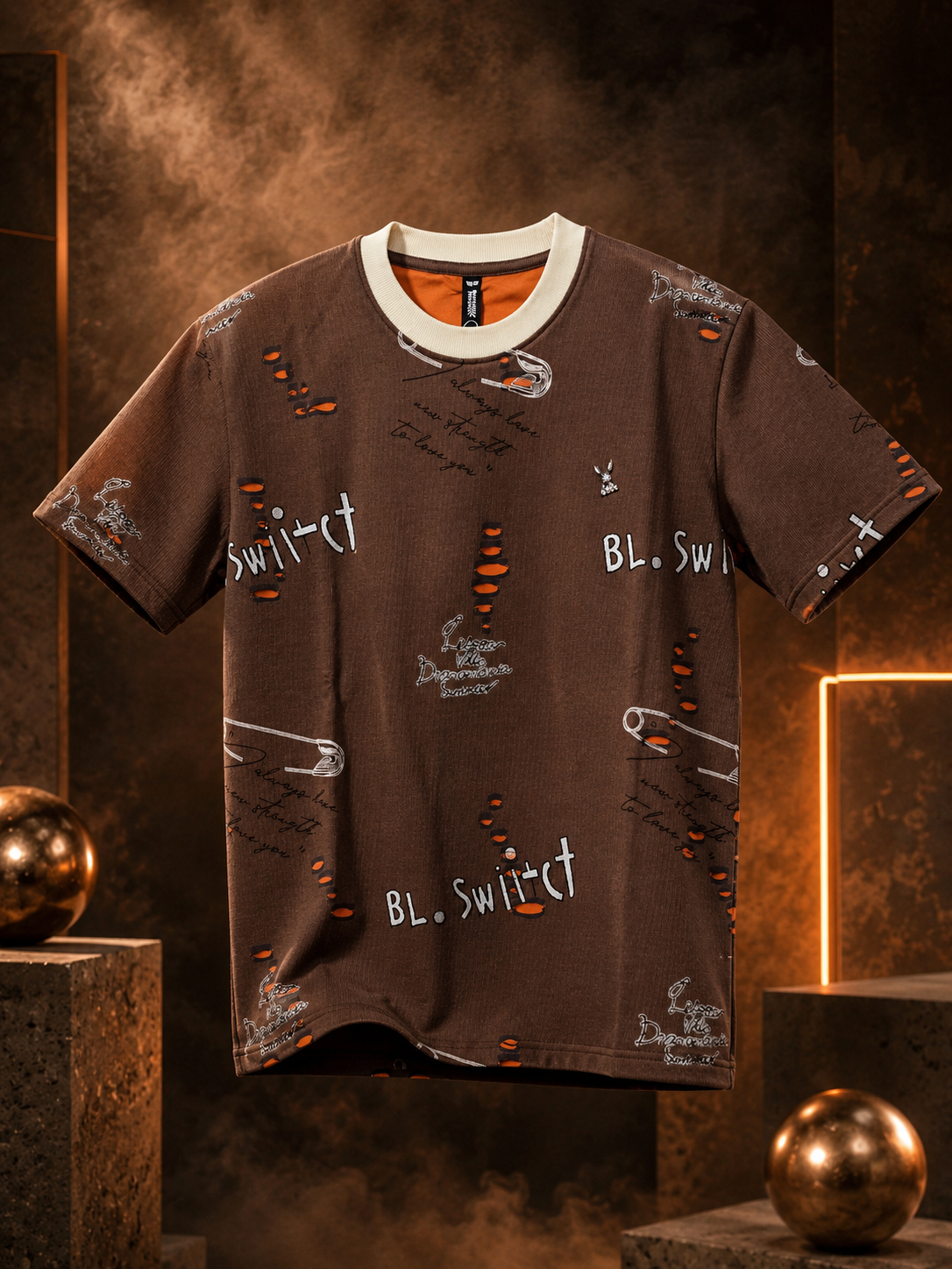 Mocha Script Premium Regular Fit T-Shirt