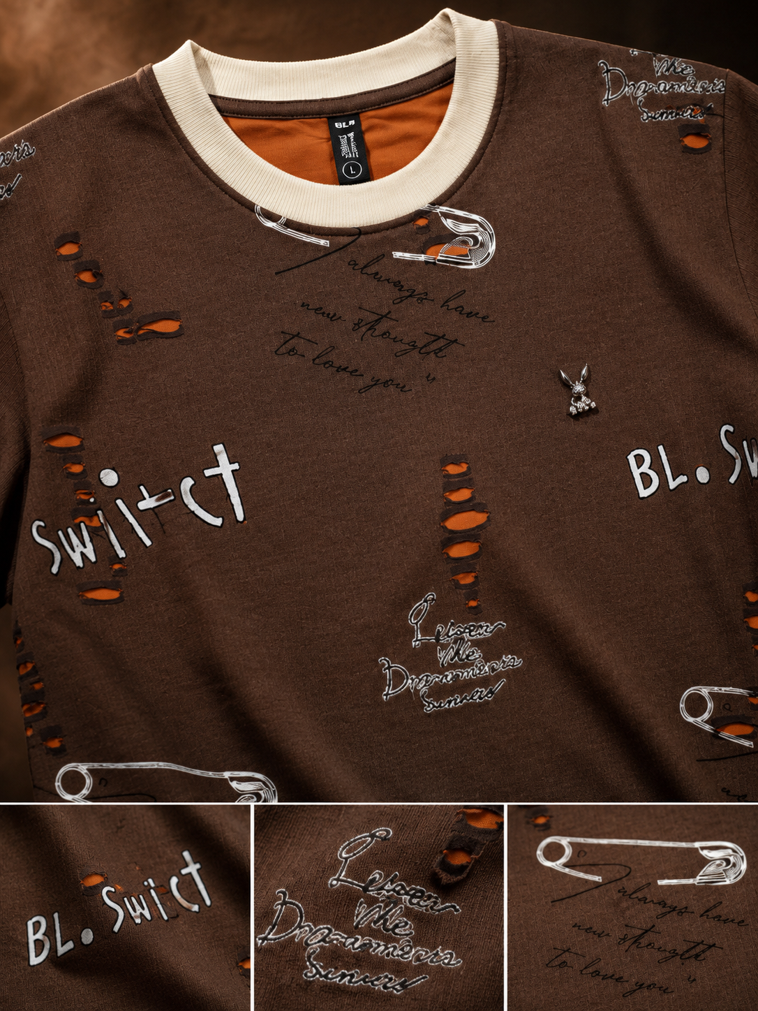 Mocha Script Premium Regular Fit T-Shirt