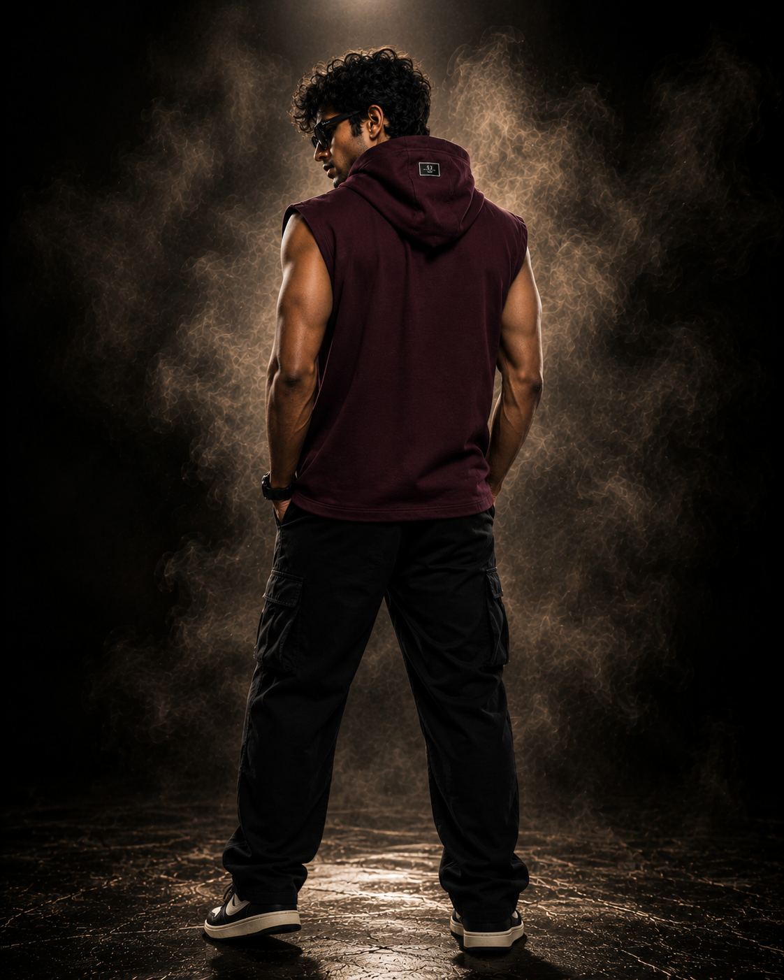 Shadow Pulse Sleeveless Hoodie