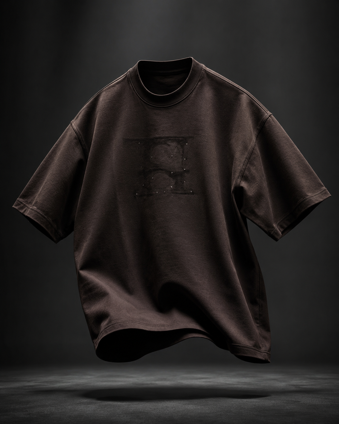 Midnight Crest Oversized Drop Shoulder T-Shirt