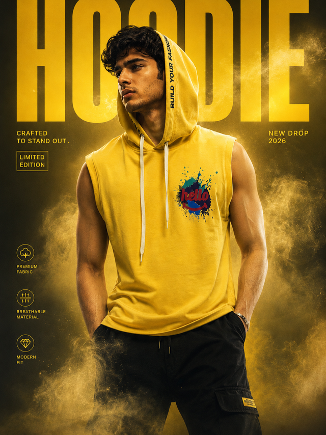 Hello Blaze Sleeveless Hoodie