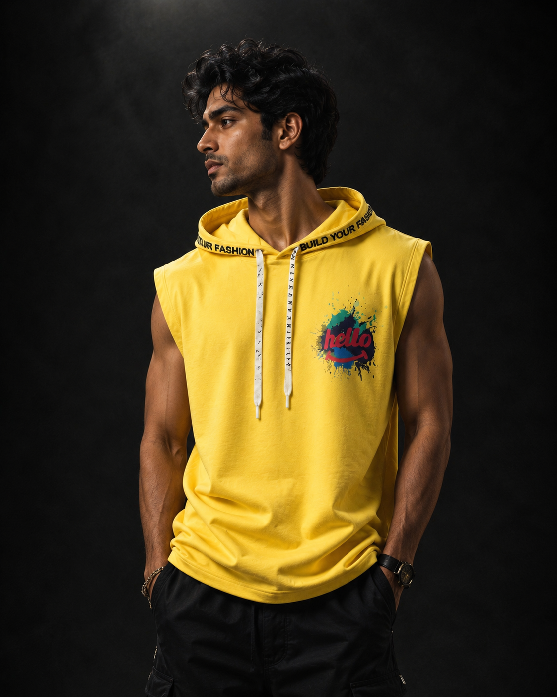 Hello Blaze Sleeveless Hoodie