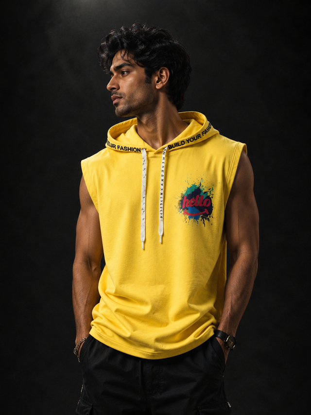 Hello Blaze Sleeveless Hoodie