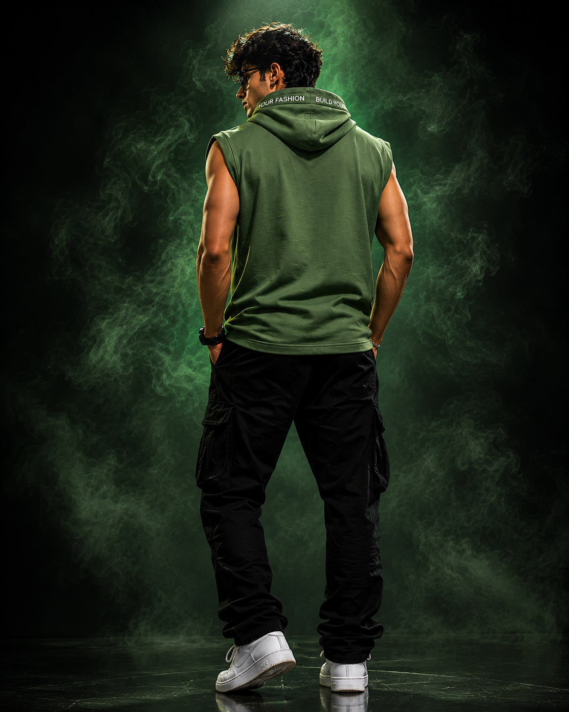 Forest Glow Sleeveless Hoodie