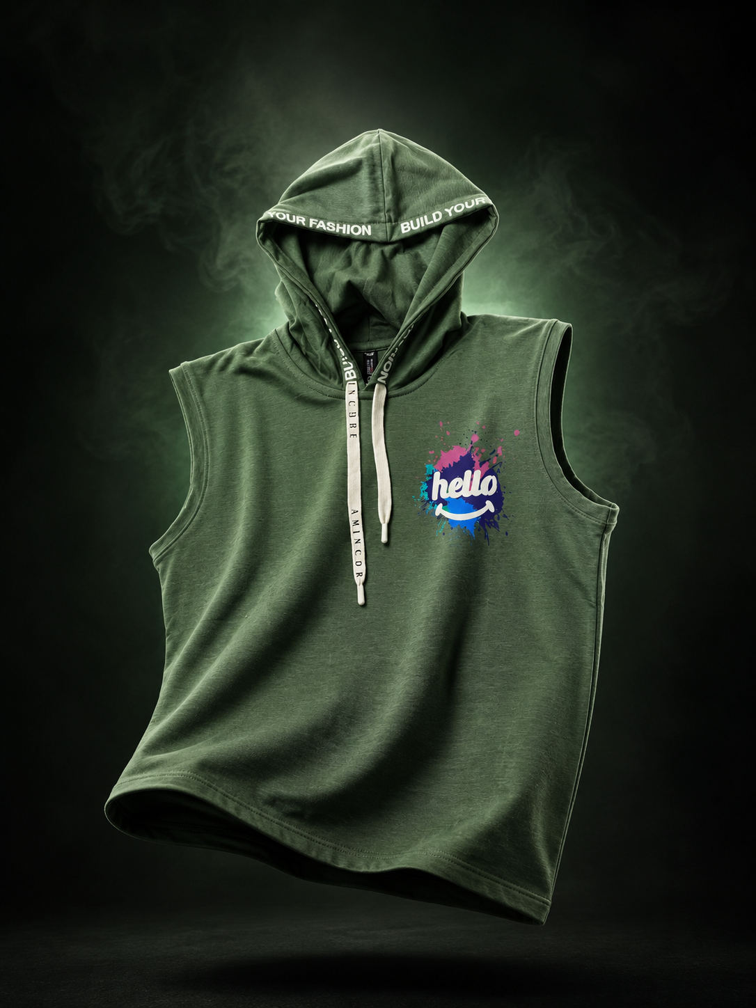 Forest Glow Sleeveless Hoodie
