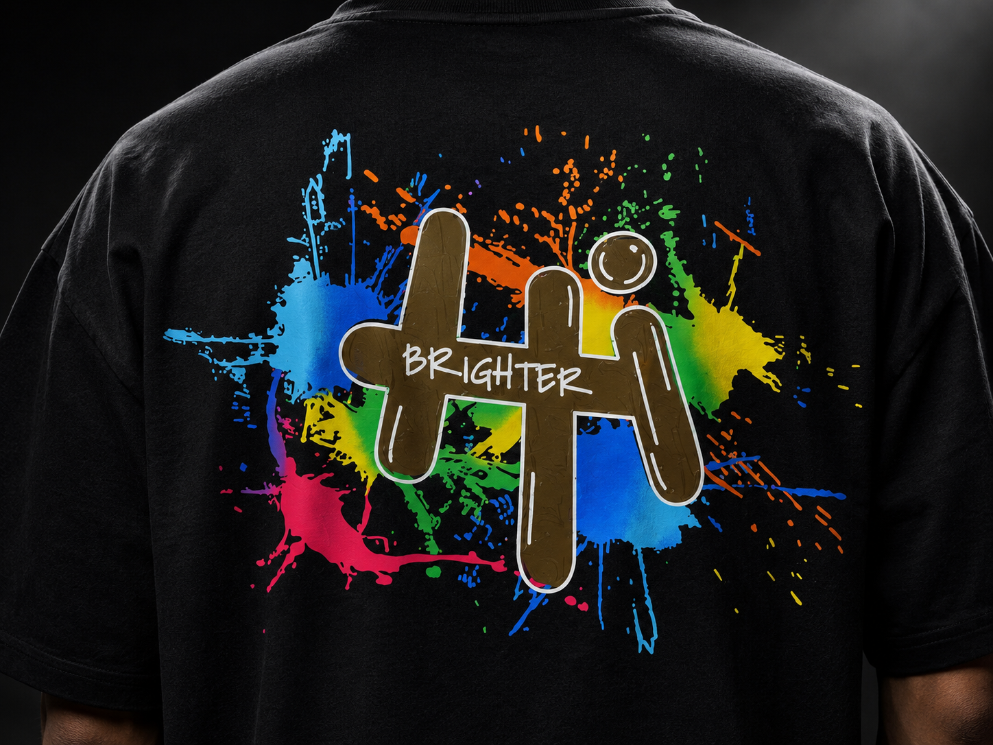 Brighter Noir Oversized Drop Shoulder T-Shirt