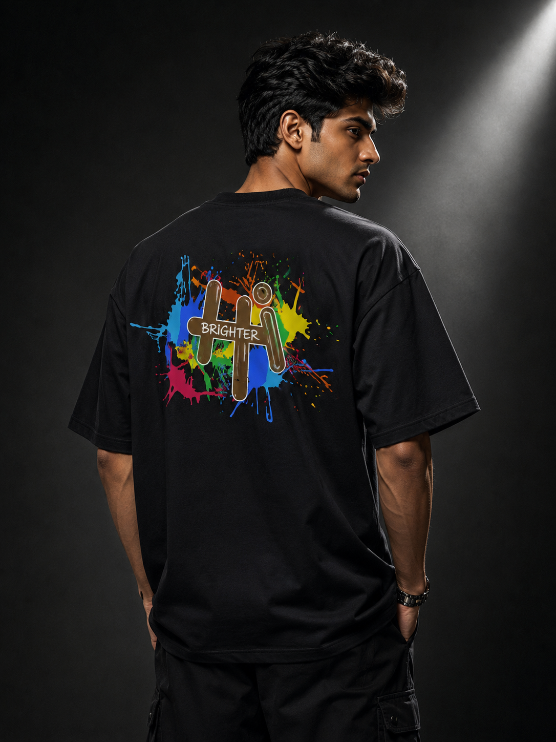 Brighter Noir Oversized Drop Shoulder T-Shirt