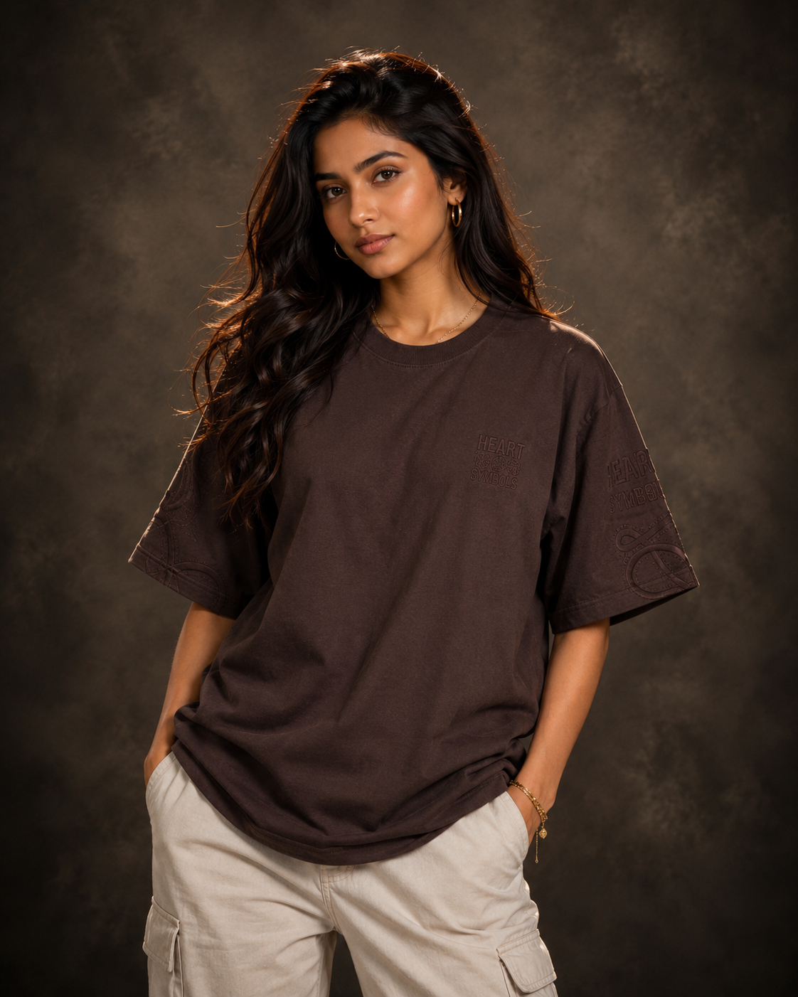 Heart Signal Oversized Drop Shoulder T-Shirt (Unisex)