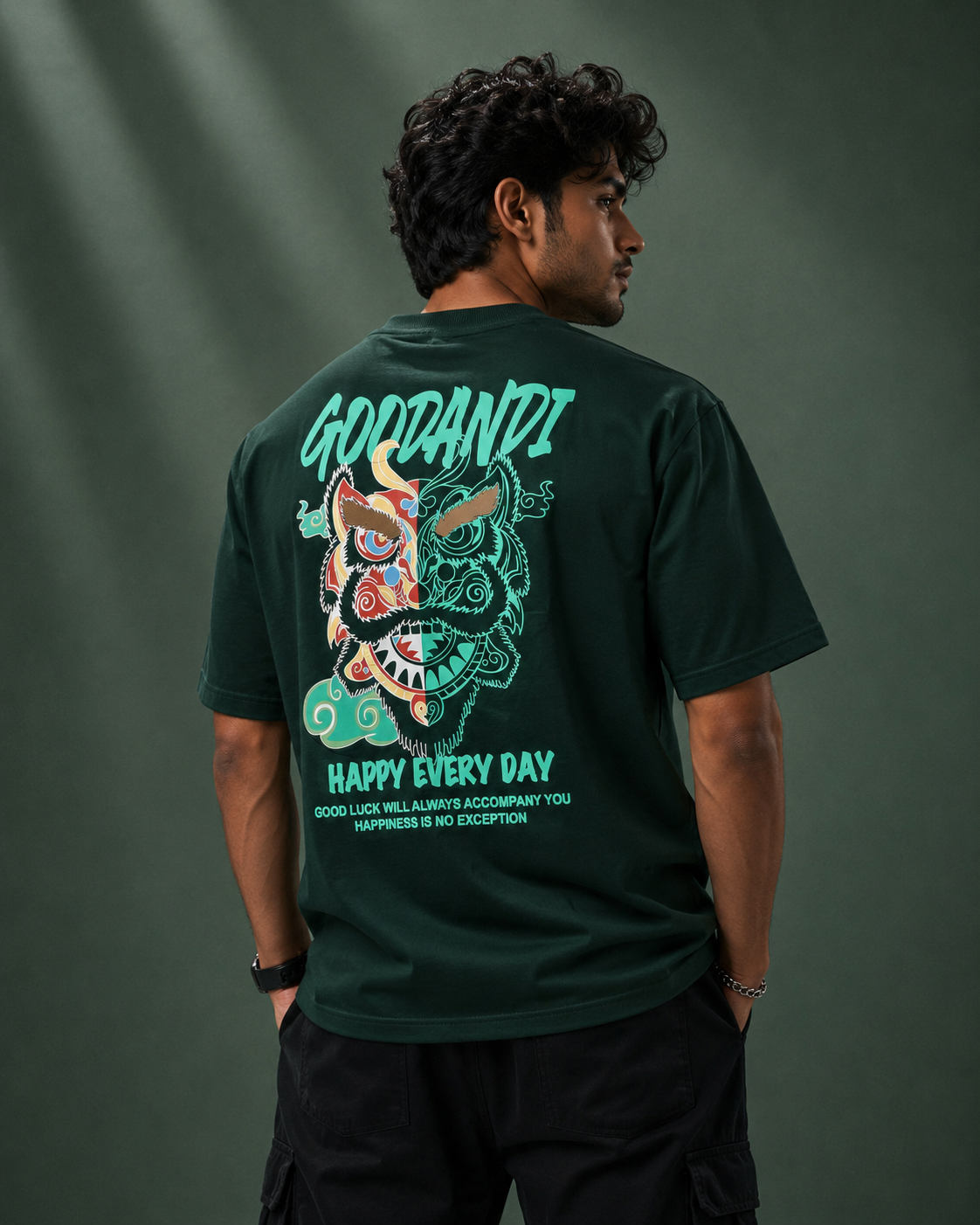 Good Vibes Oni Oversized Drop Shoulder T-Shirt (Unisex)