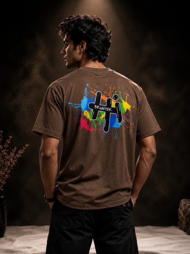 Brighter Pulse Oversized Drop Shoulder T-Shirt (Unisex)