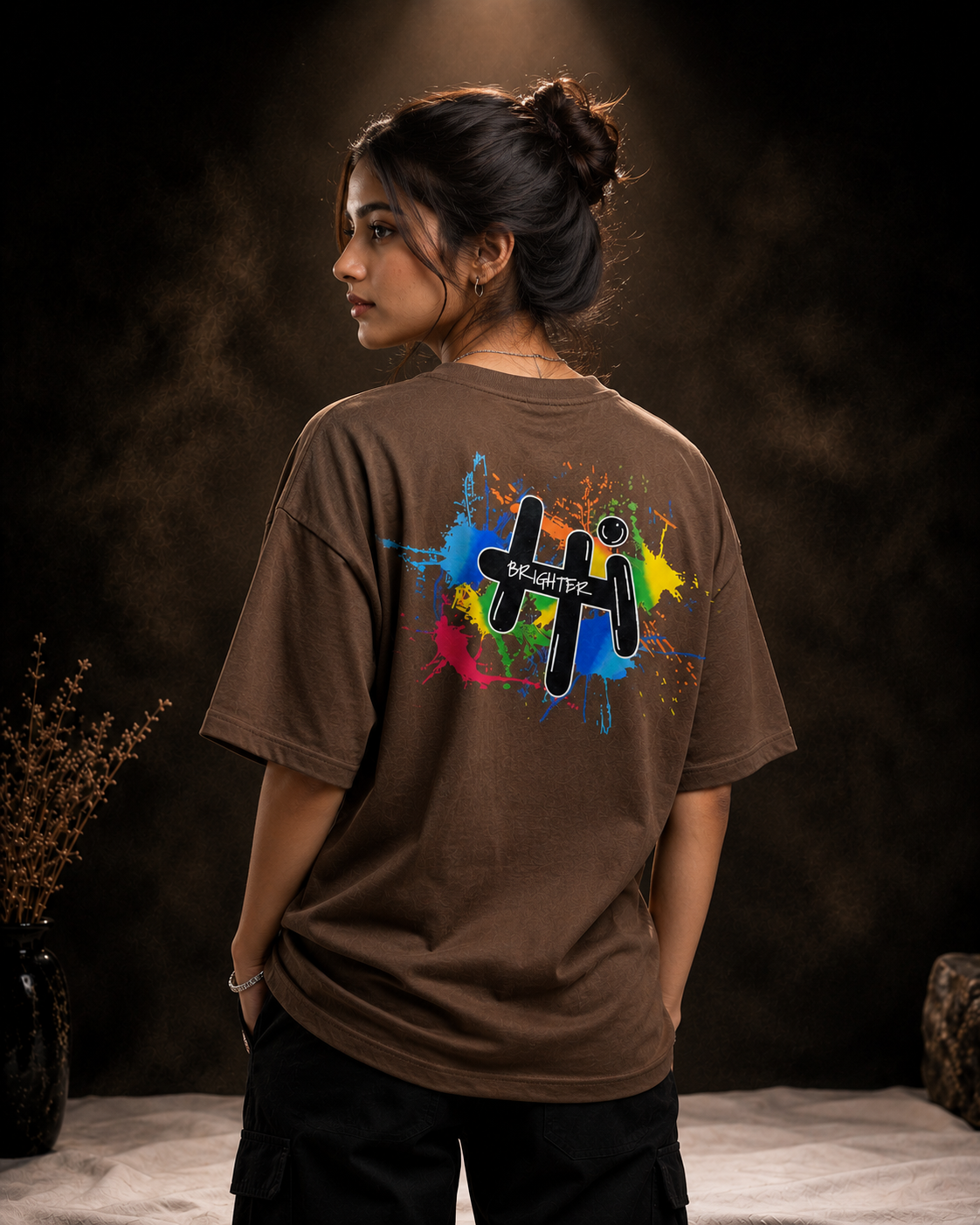 Brighter Pulse Oversized Drop Shoulder T-Shirt (Unisex)
