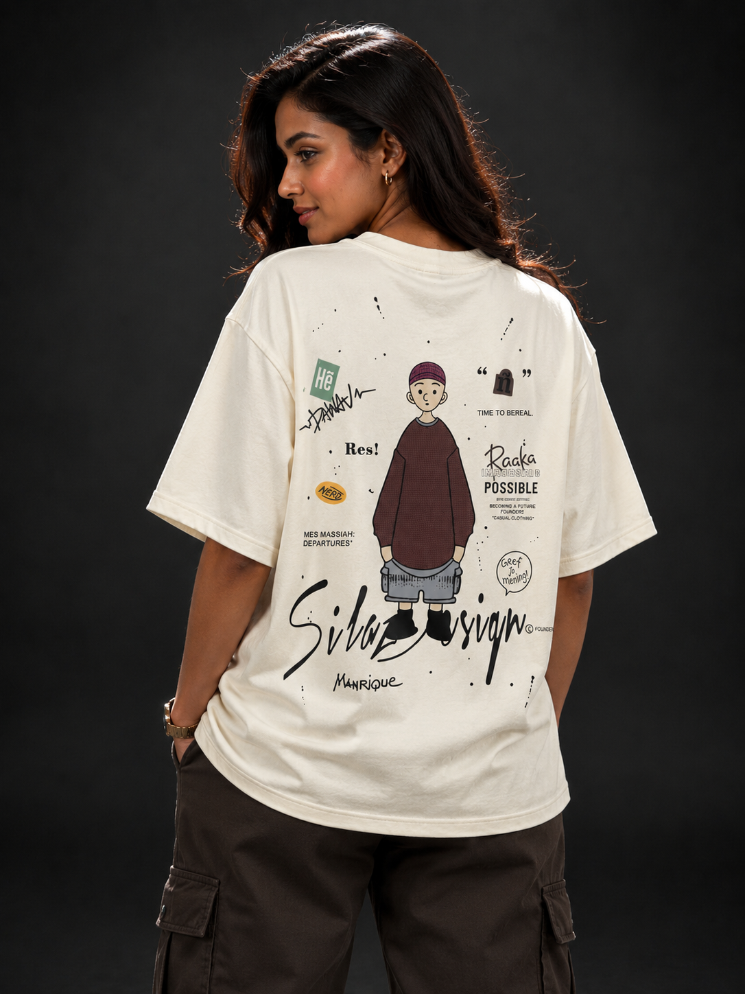 Sketch Society Oversized Drop Shoulder T-Shirt (Unisex)