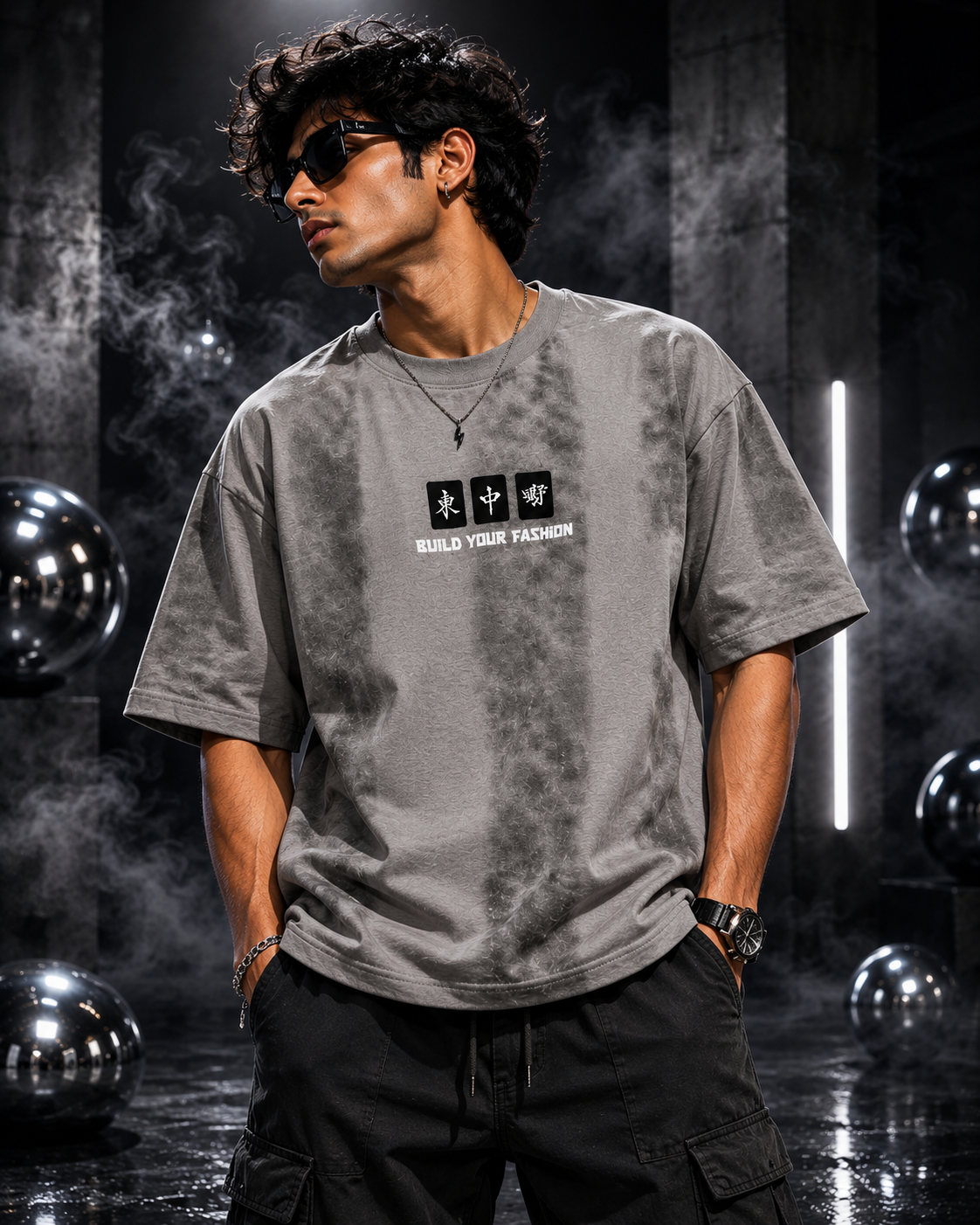Neo Tokyo Oversized Drop Shoulder T-Shirt (Unisex)