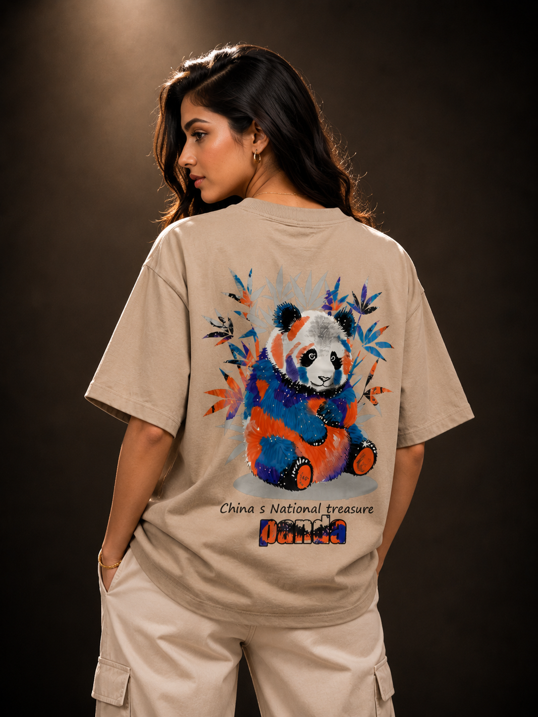 Panda Drift Oversized Drop Shoulder T-Shirt (Unisex)