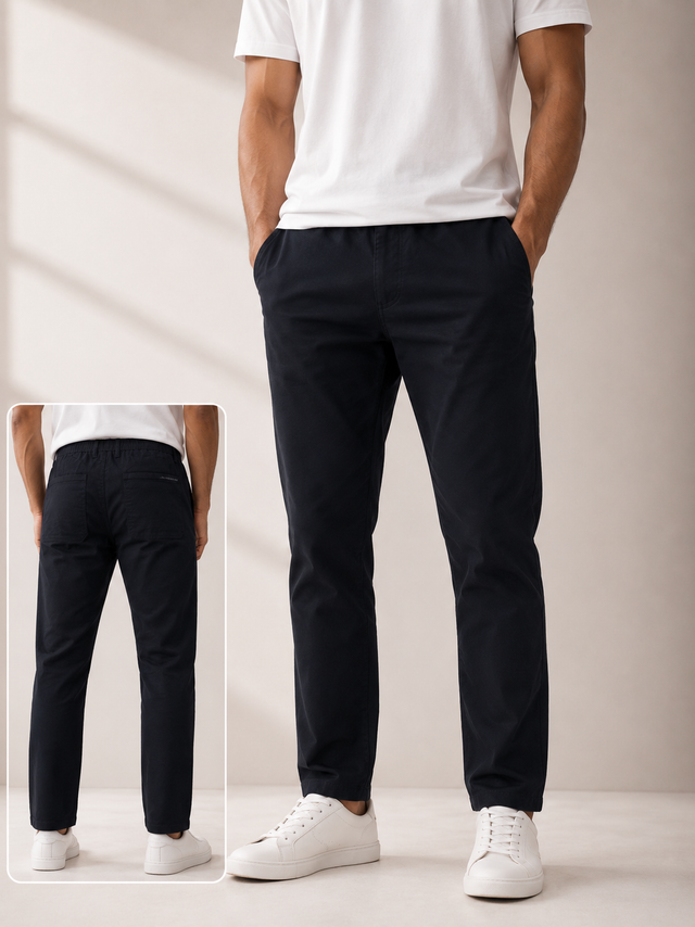 Midnight Flex Regular Fit Cotton Trouser