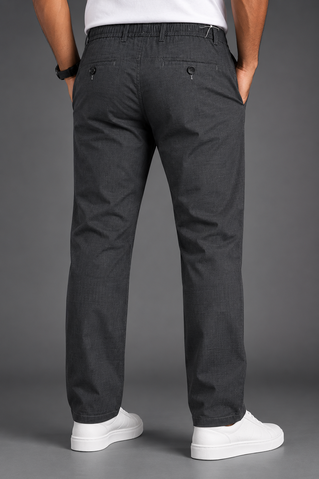 Urban Slate Regular Fit Cotton Trouser