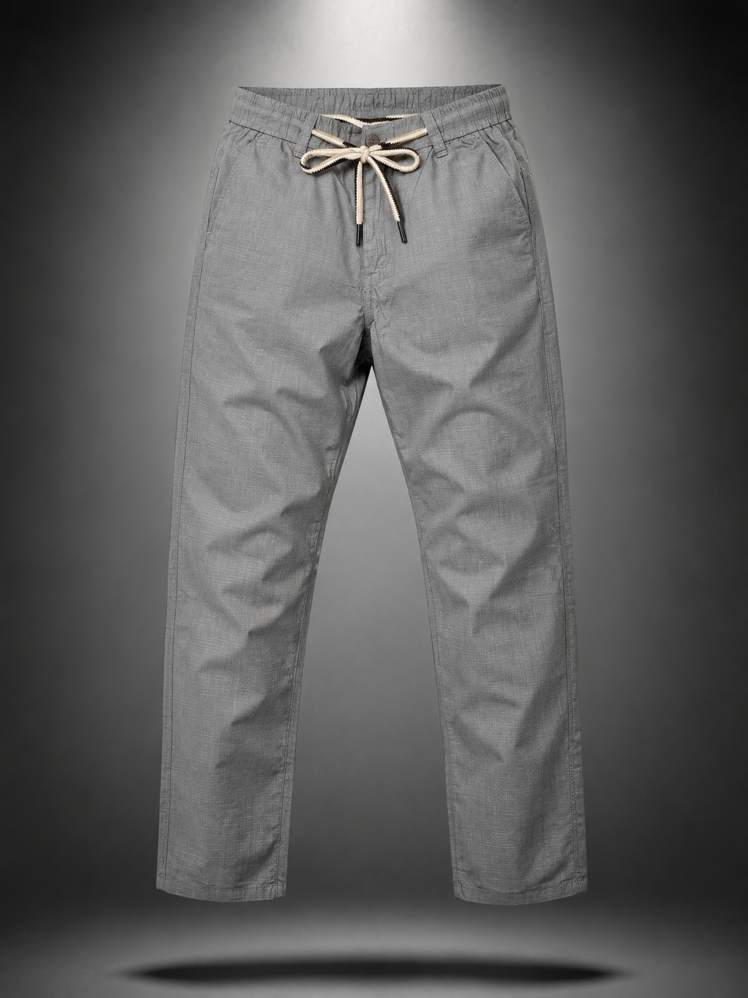 Silver Mist Regular Fit Cotton Trouser