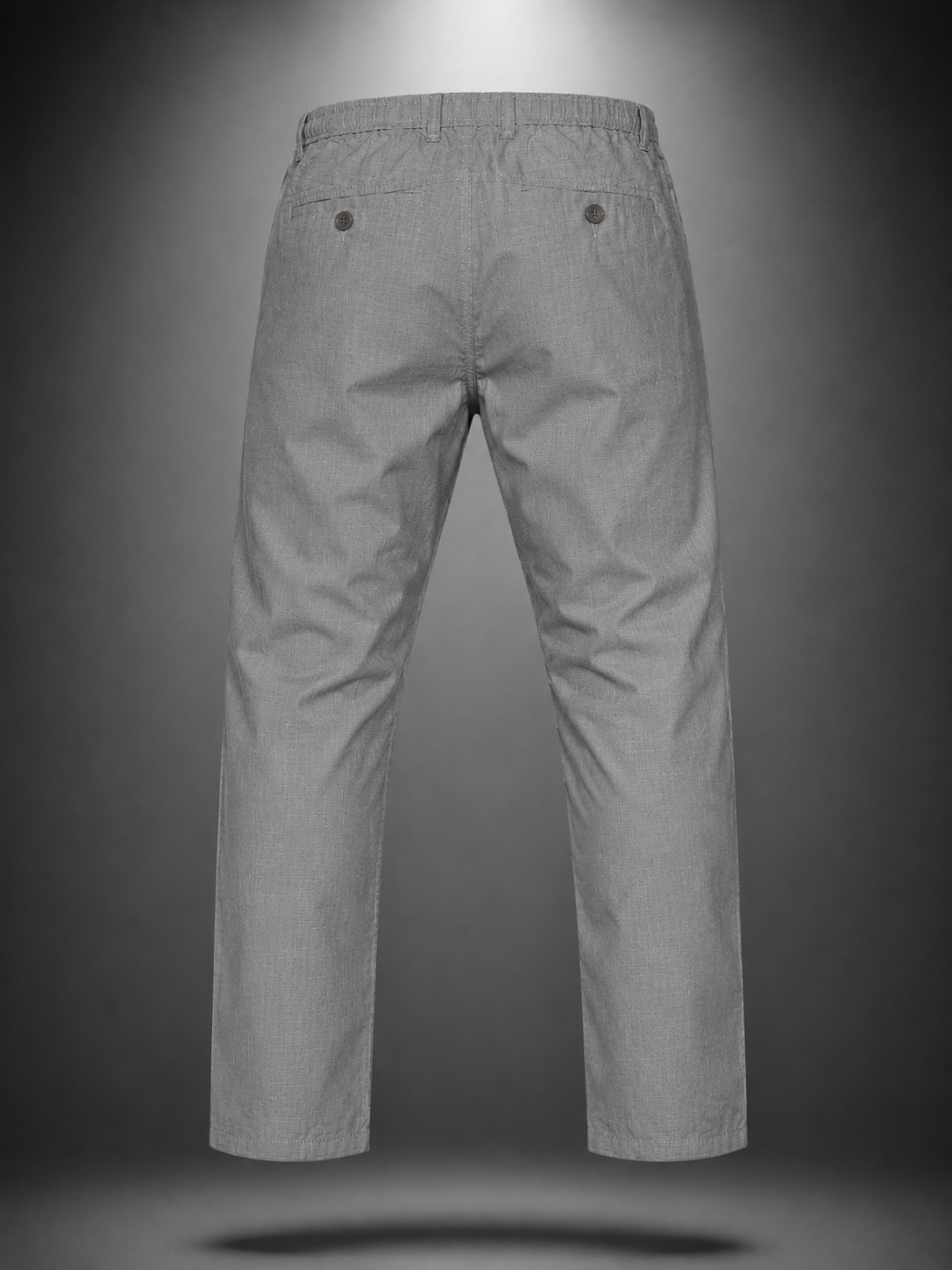 Silver Mist Regular Fit Cotton Trouser