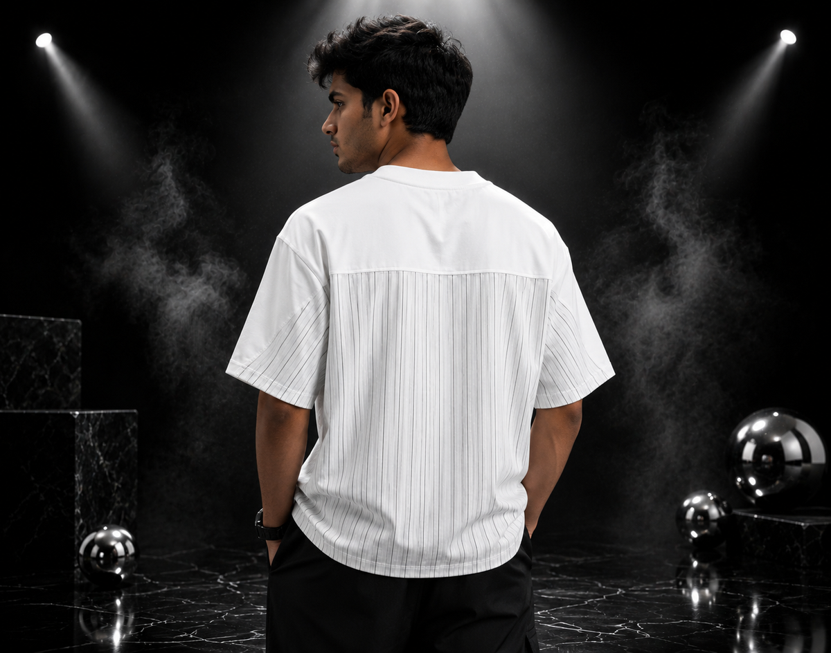 Arctic Grid Pocket Oversized T-Shirt