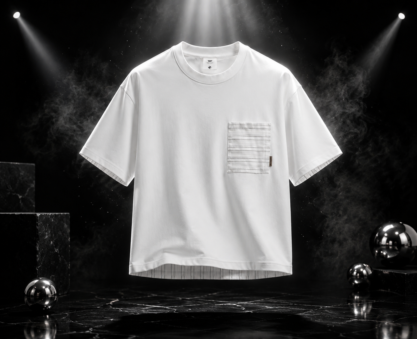 Arctic Grid Pocket Oversized T-Shirt