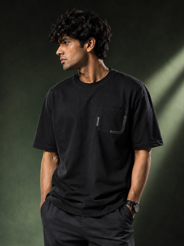 Midnight Utility Pocket Oversized T-Shirt