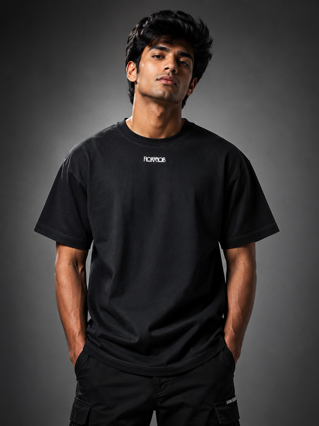 Noir Core Minimal Oversized T-Shirt