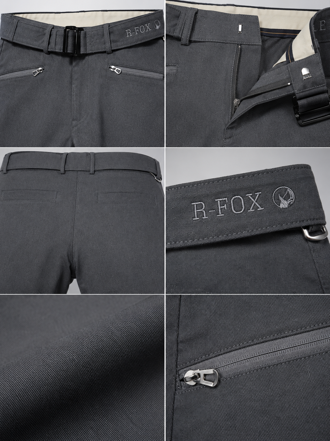 Urban Slate Cotton Slim Fit Trousers