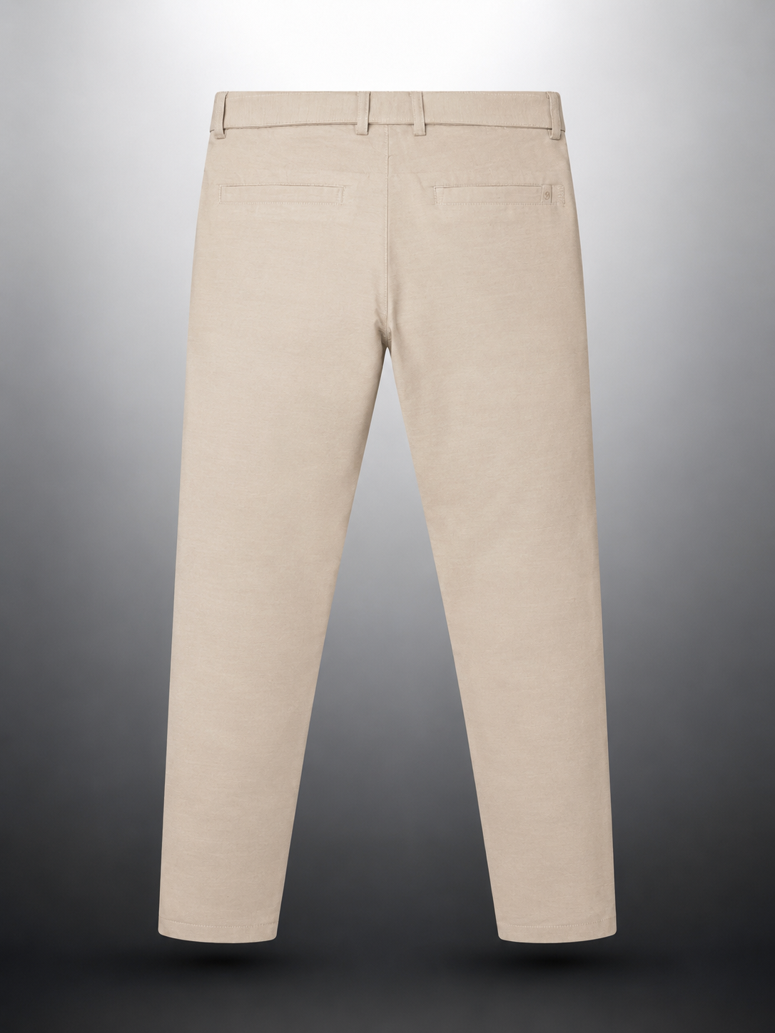Ivory Luxe Cotton Slim Fit Trousers