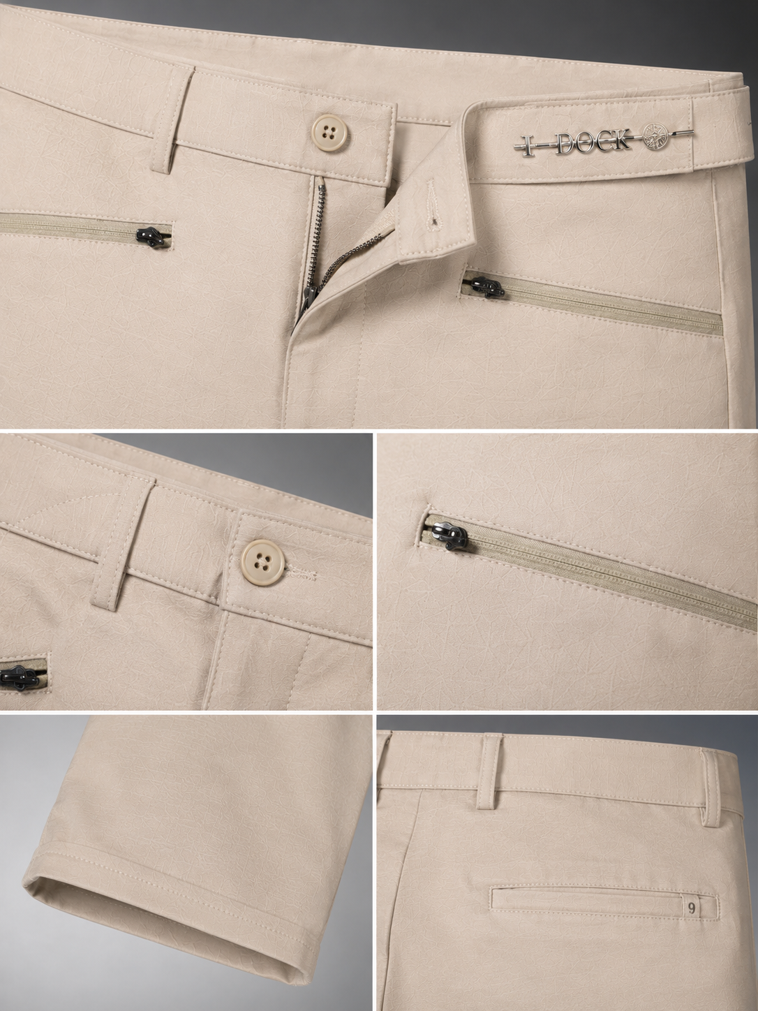 Ivory Luxe Cotton Slim Fit Trousers