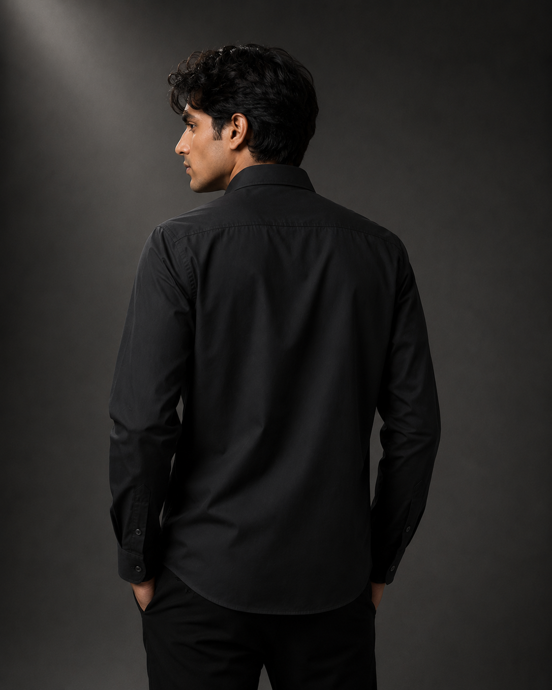 Noir Luxe Soft Touch Full Sleeve Shirt