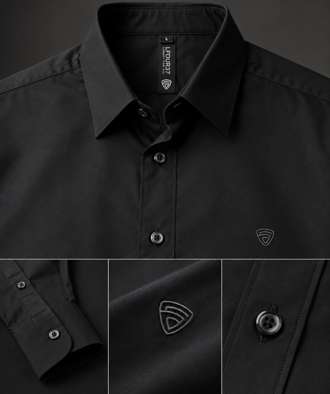 Noir Luxe Soft Touch Full Sleeve Shirt