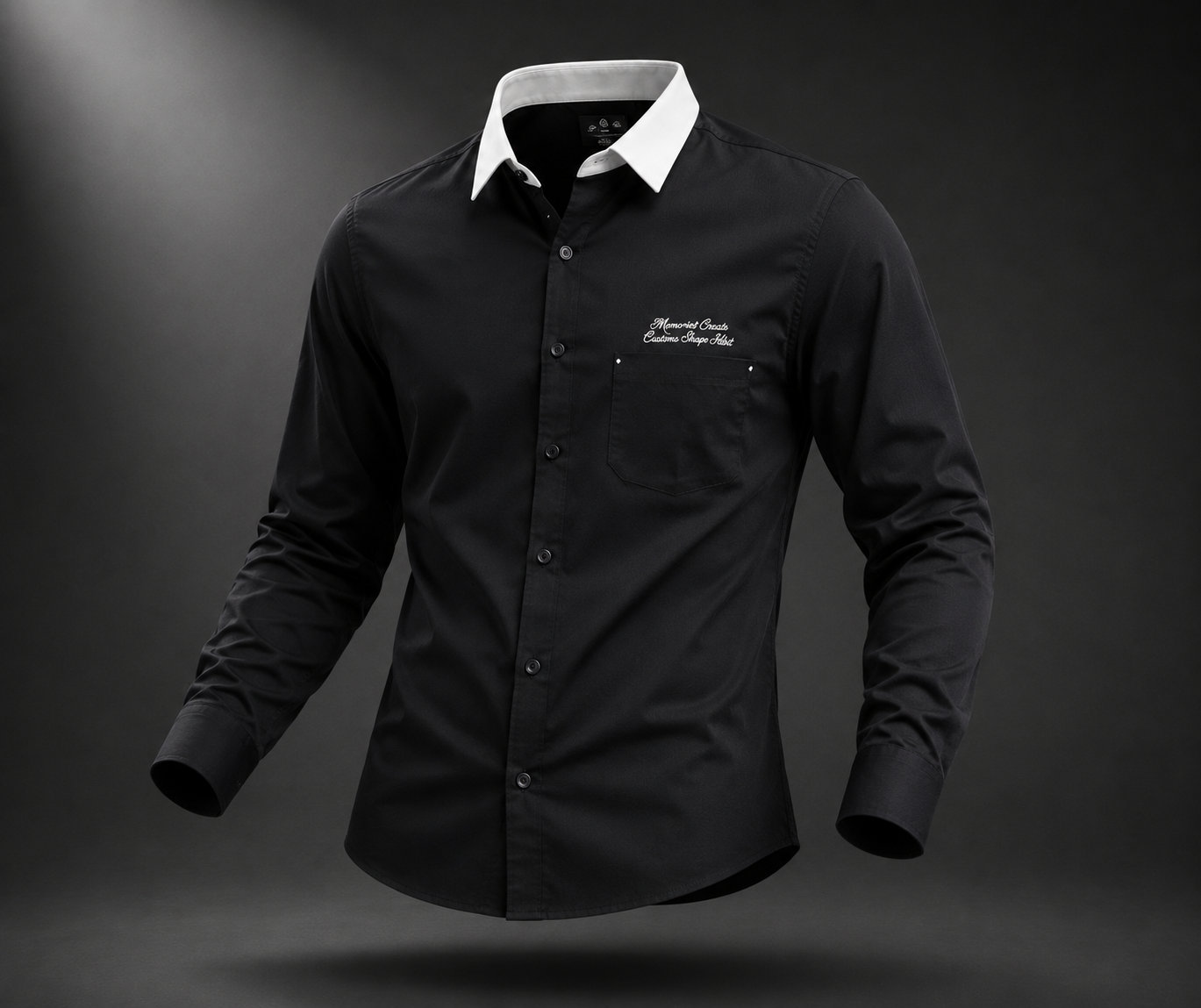 Noir Edge Dobby Lycra Full Sleeve Shirt