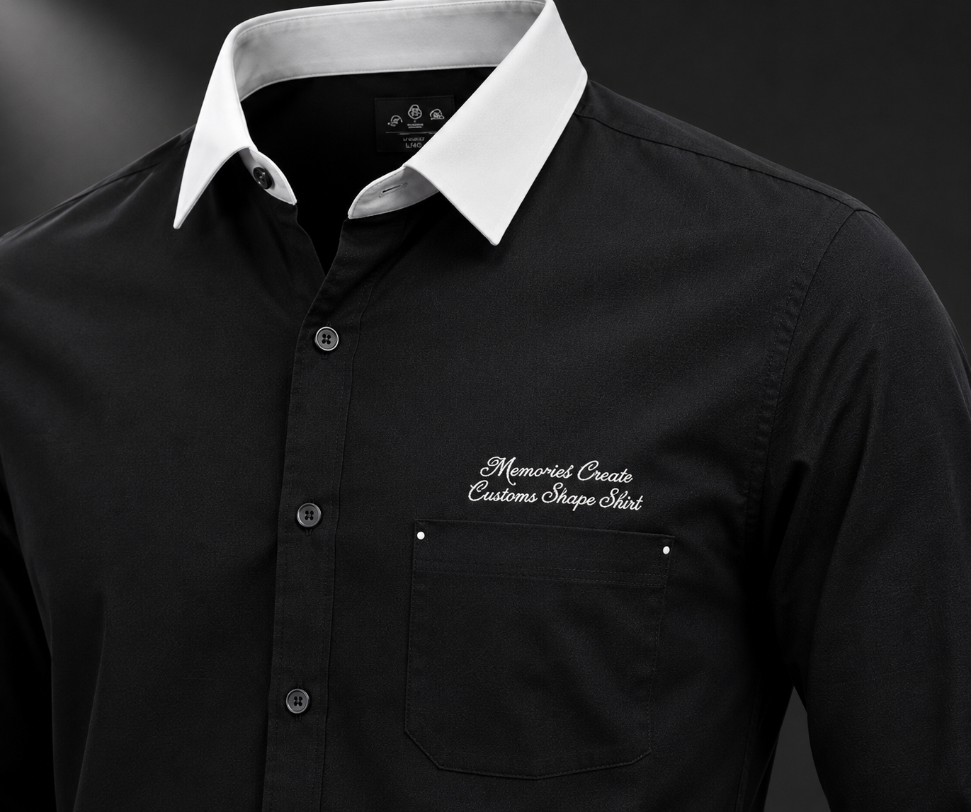 Noir Edge Dobby Lycra Full Sleeve Shirt