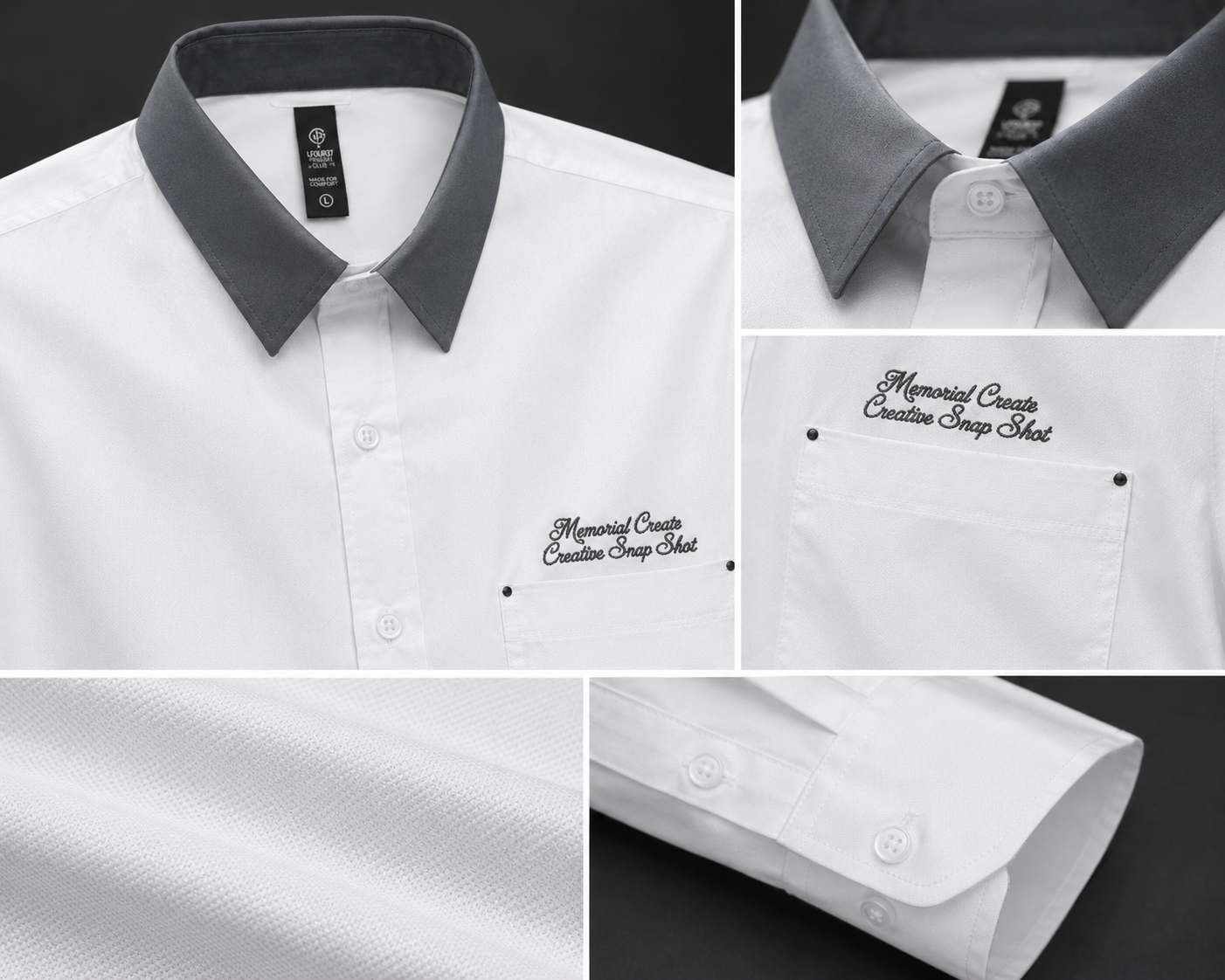 Arctic White Dobby Lycra Full Sleeve Shirt