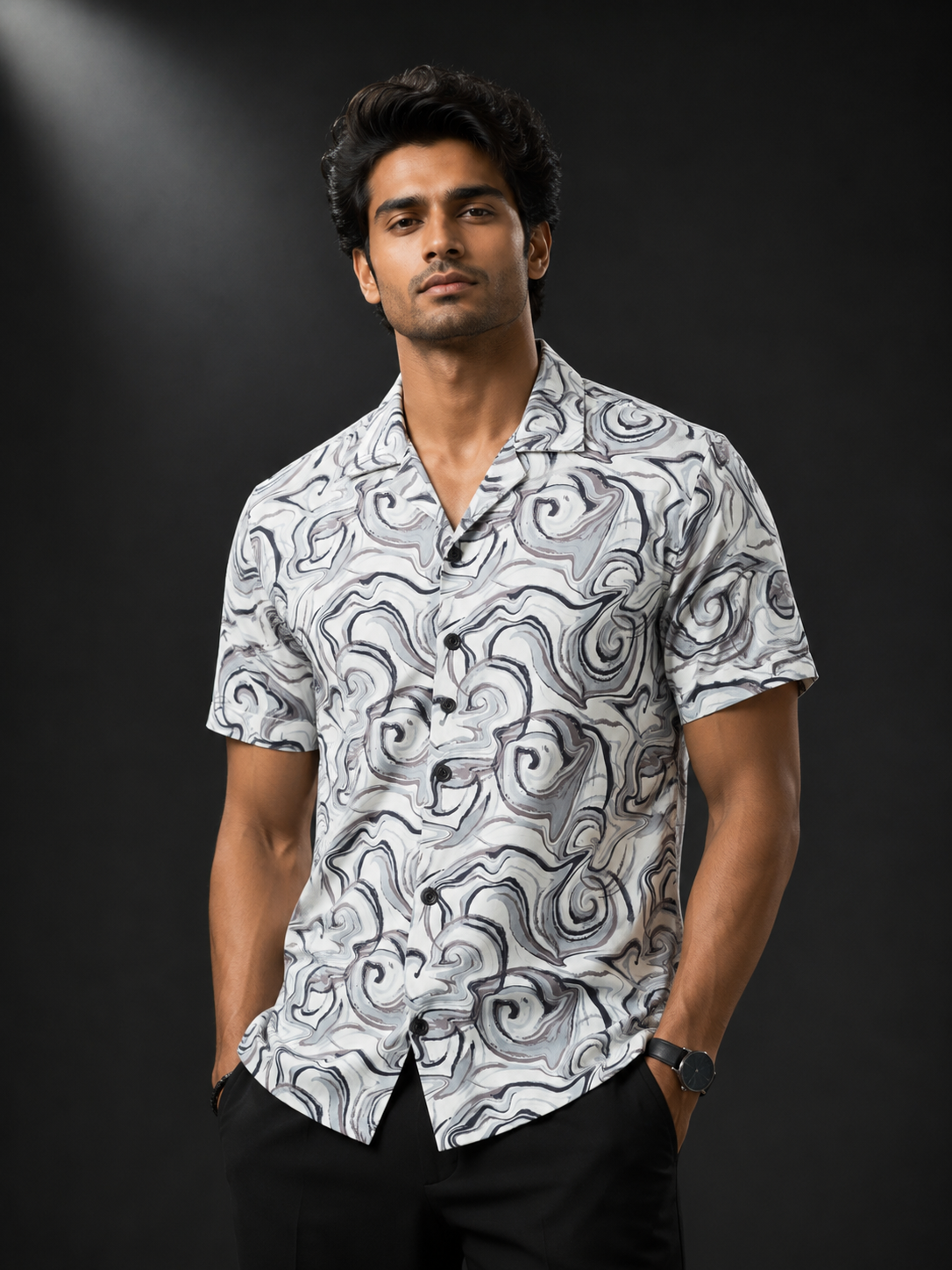 Arctic Marble Soft Touch Half Sleeve Shirt