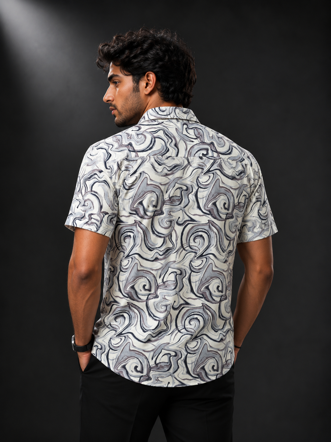 Arctic Marble Soft Touch Half Sleeve Shirt