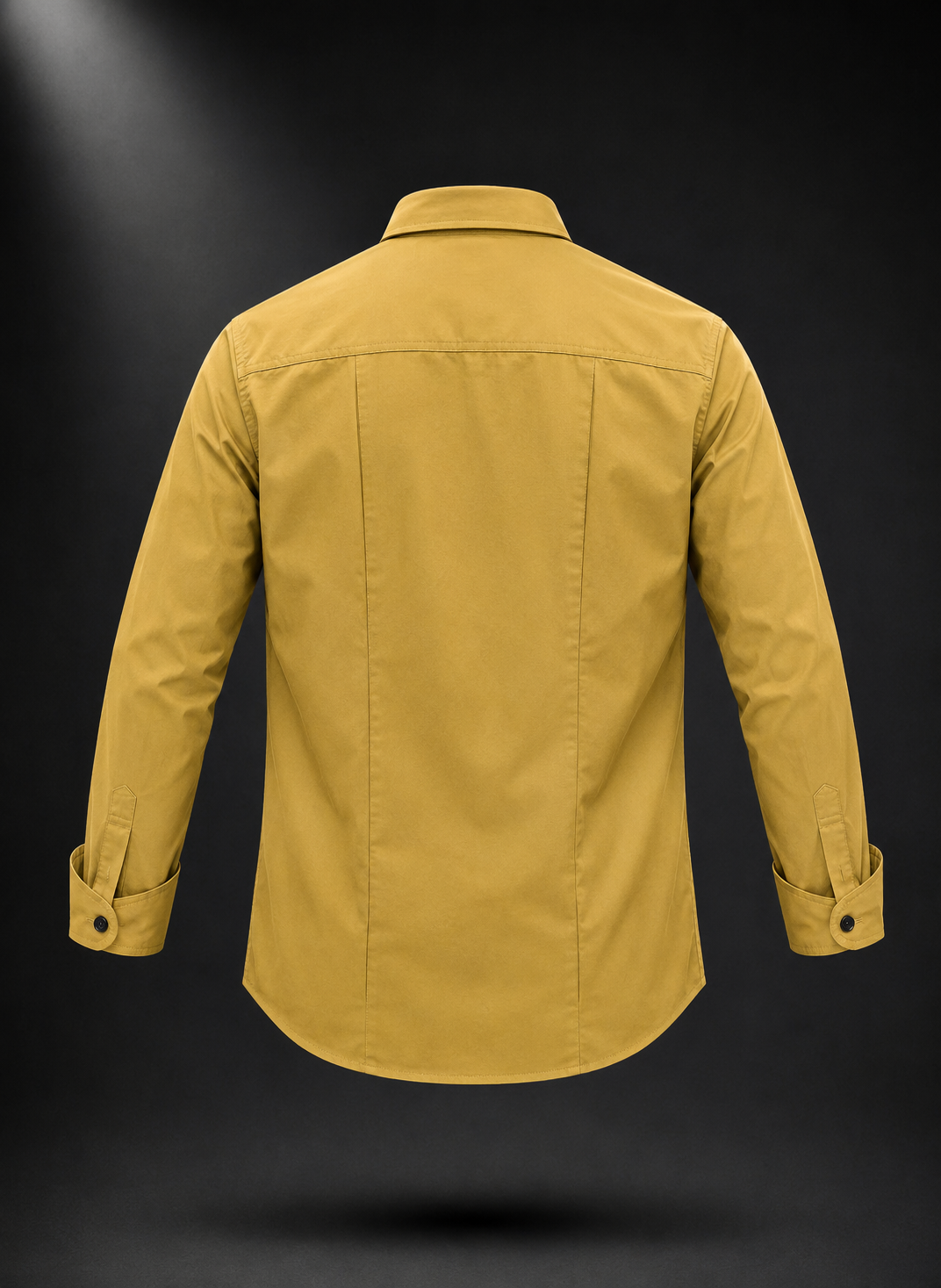 Mustard Urban Edge Dobby Lycra Full Sleeve Shirt